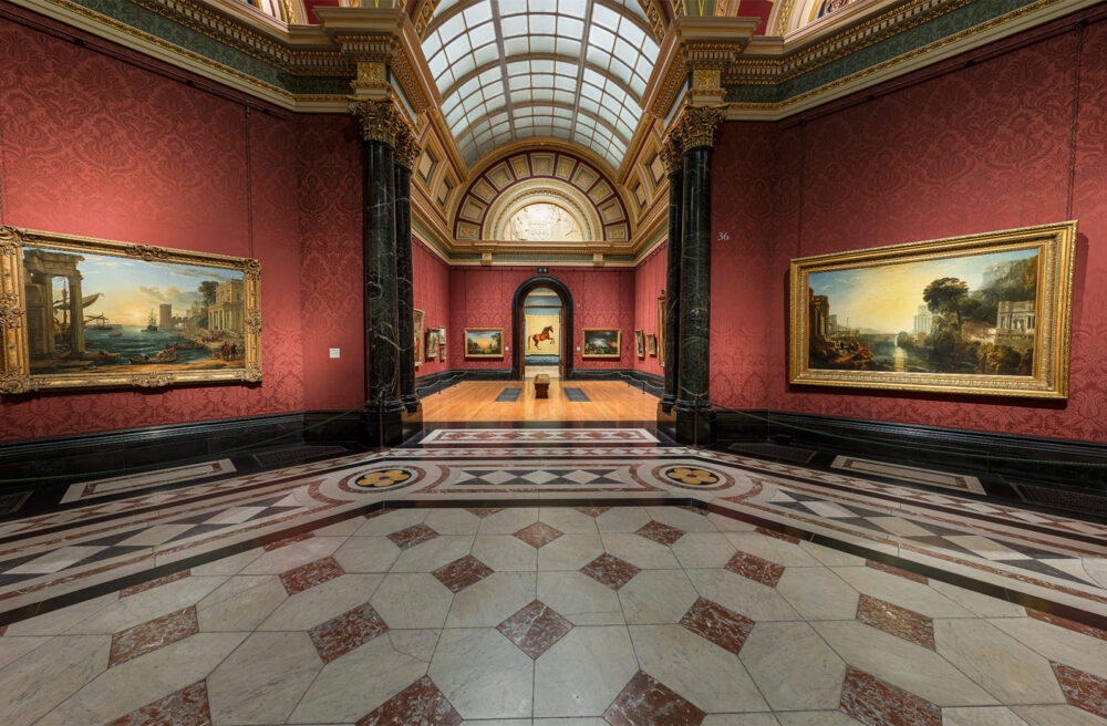 Still taken from the National gallery virtual tour showing the view from Room 36